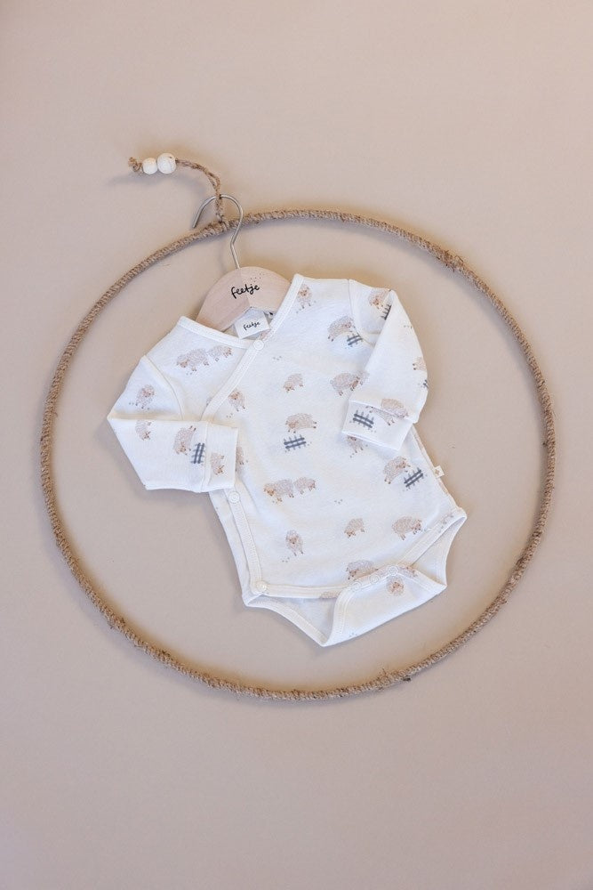 Wikkelromper Creme - Sleepy Sheepy