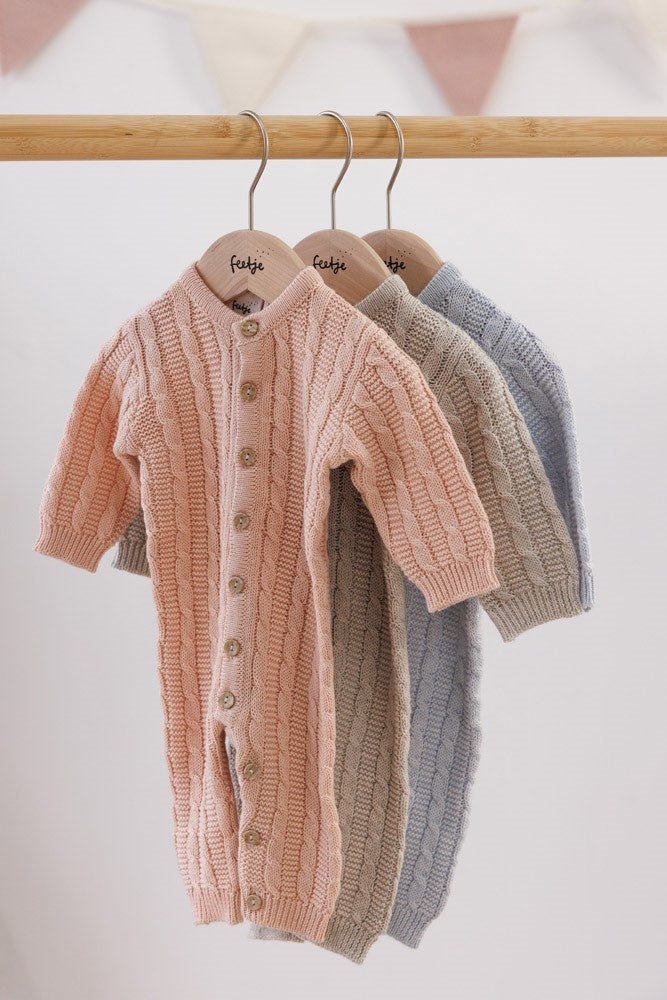 Pak gebreid Taupe melange - The Knits