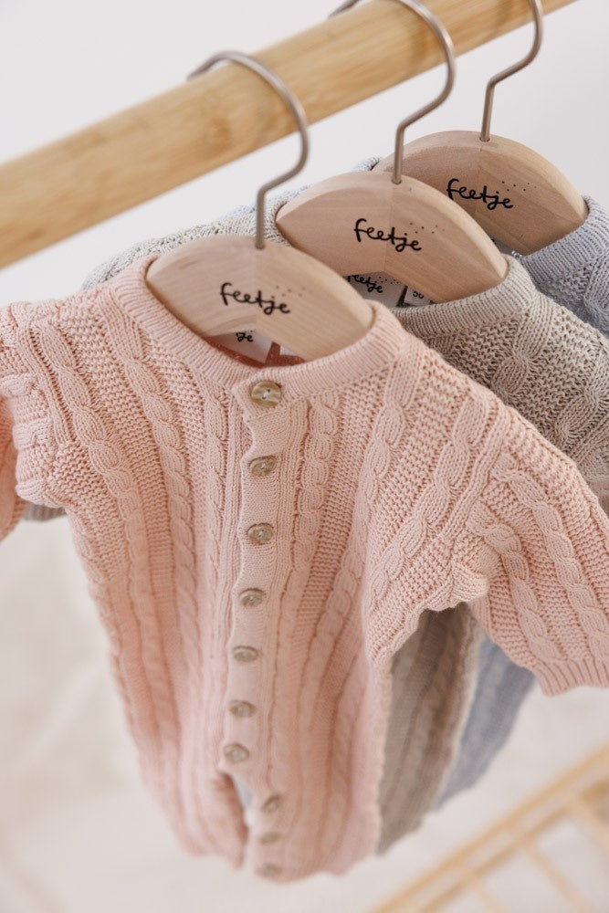 Pak gebreid Taupe melange - The Knits