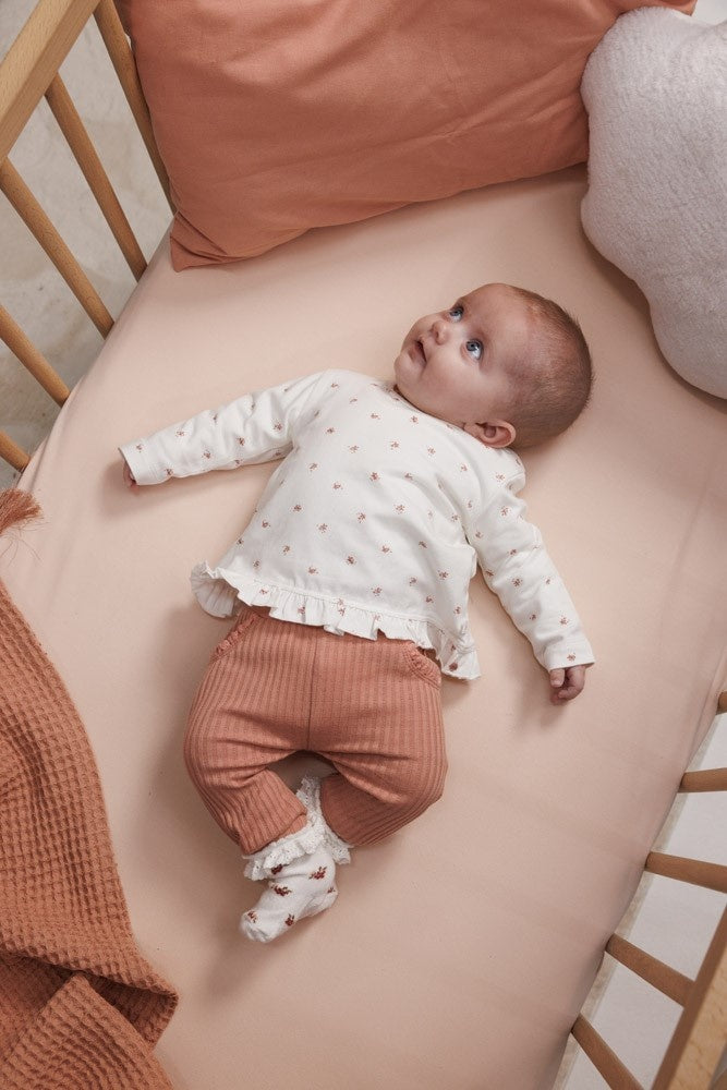 Broek ajour rib Roze - Morning Sun