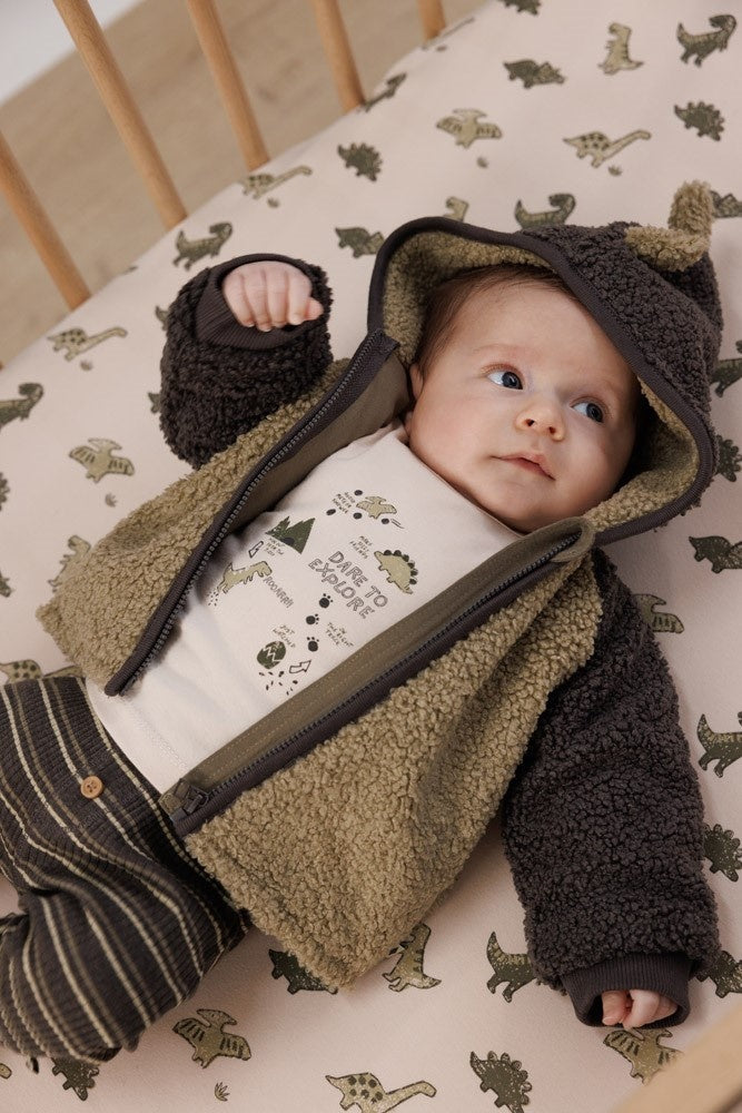 Broek rib met streep Antraciet melange - Rawrsome