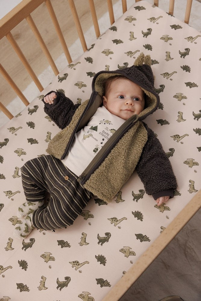 Broek rib met streep Antraciet melange - Rawrsome