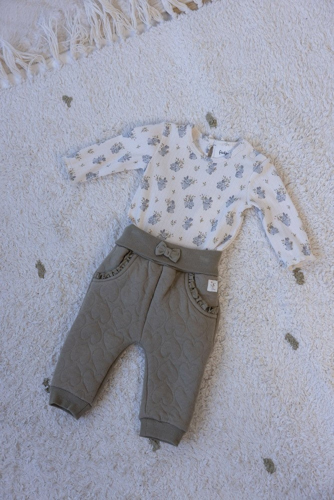 Romper rib Offwhite - Fields of Green