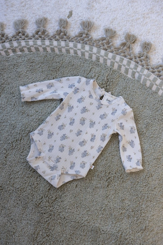 Romper rib Offwhite - Fields of Green