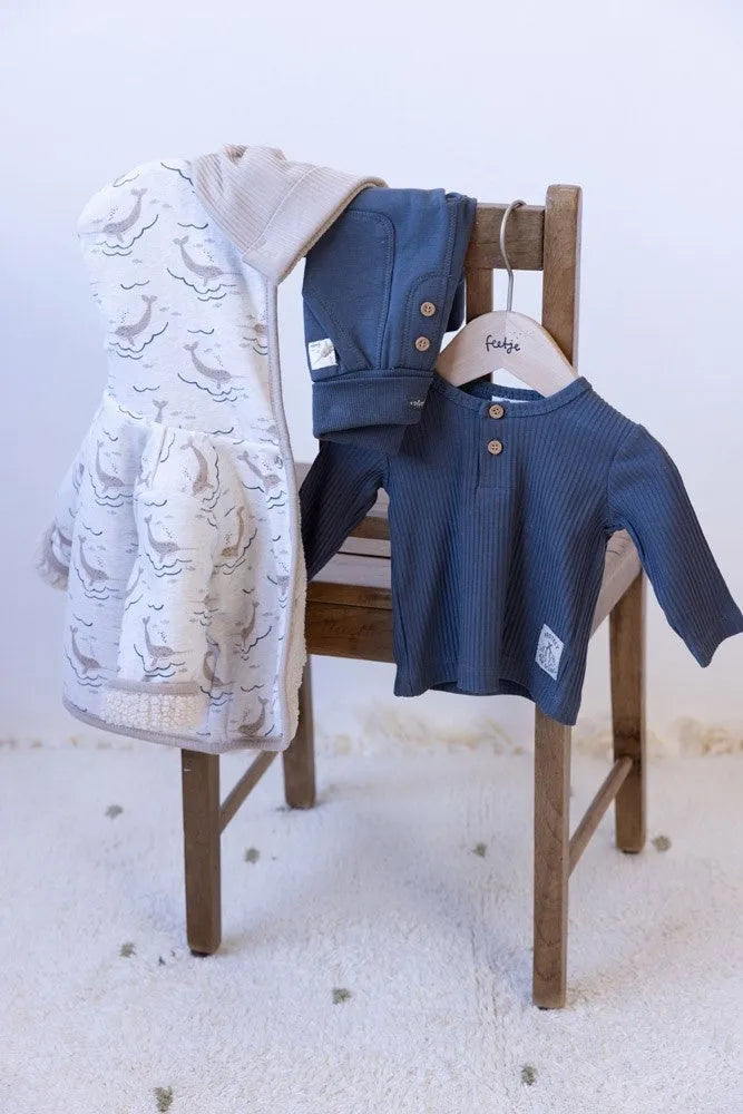 Longsleeve rib Blauwgrijs - Narwal