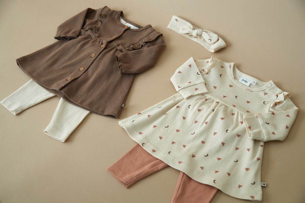 Jurk ruches Bruin - Dancing In The Moonlight