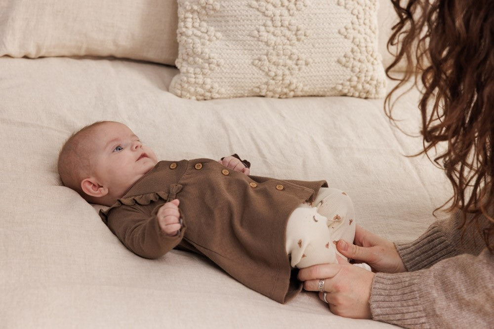 Jurk ruches Bruin - Dancing In The Moonlight