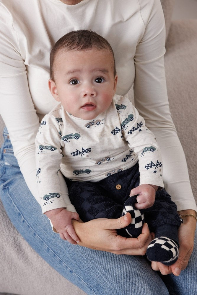 Longsleeve Offwhite melange - Let's Go!