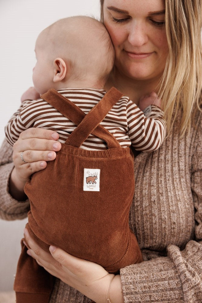 Tuinbroek velours rib Bruin - Wild World