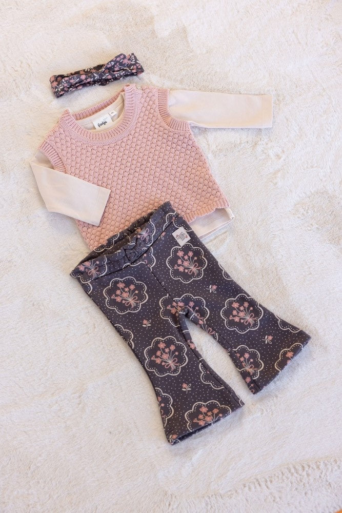 Flare Hose Anthrazit - Woodland Bloom