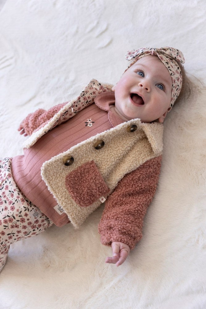 Bouclé jasje Offwhite - Woodland Bloom