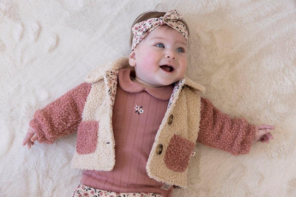 Bouclé jasje Offwhite - Woodland Bloom