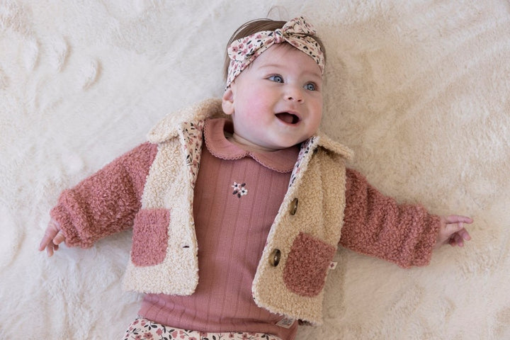 Bouclé jasje Offwhite - Woodland Bloom