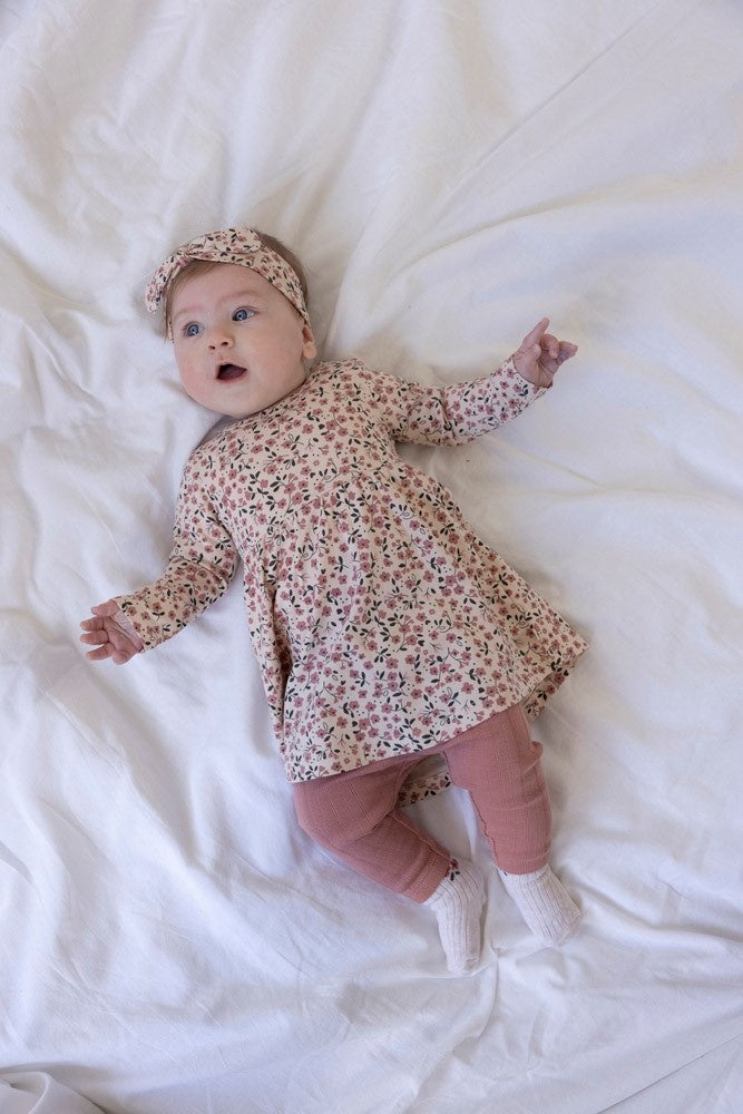 Legging pointelle rib Mauve - Woodland Bloom