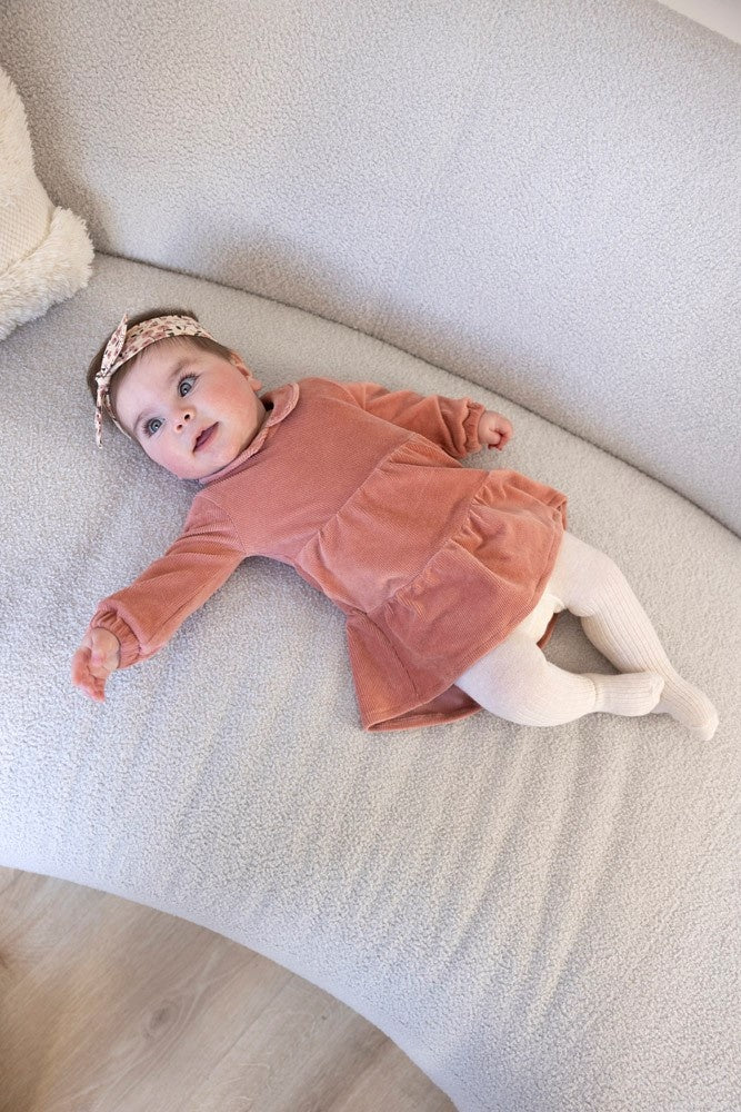 Jurk velours rib Mauve - Woodland Bloom