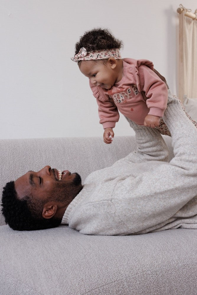 Legging rib Offwhite - Woodland Bloom