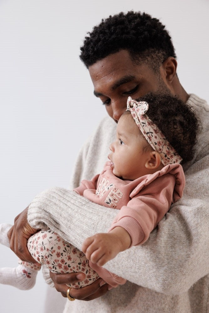 Legging rib Offwhite - Woodland Bloom