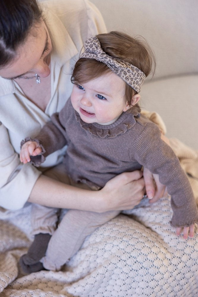 Broek ruches Taupe melange - Better Together