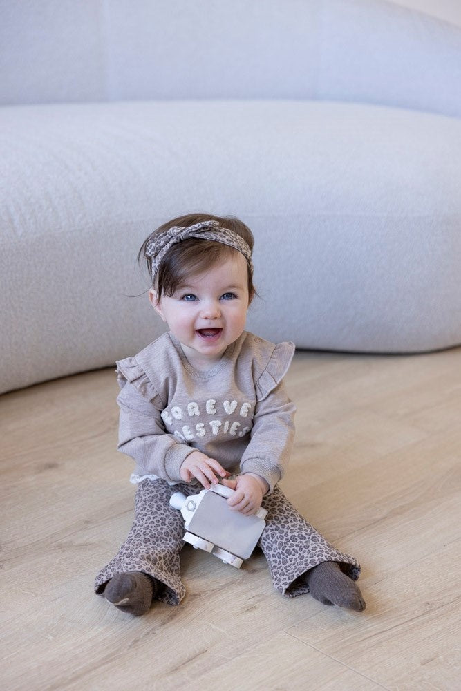 Flare broek Taupe melange - Better Together