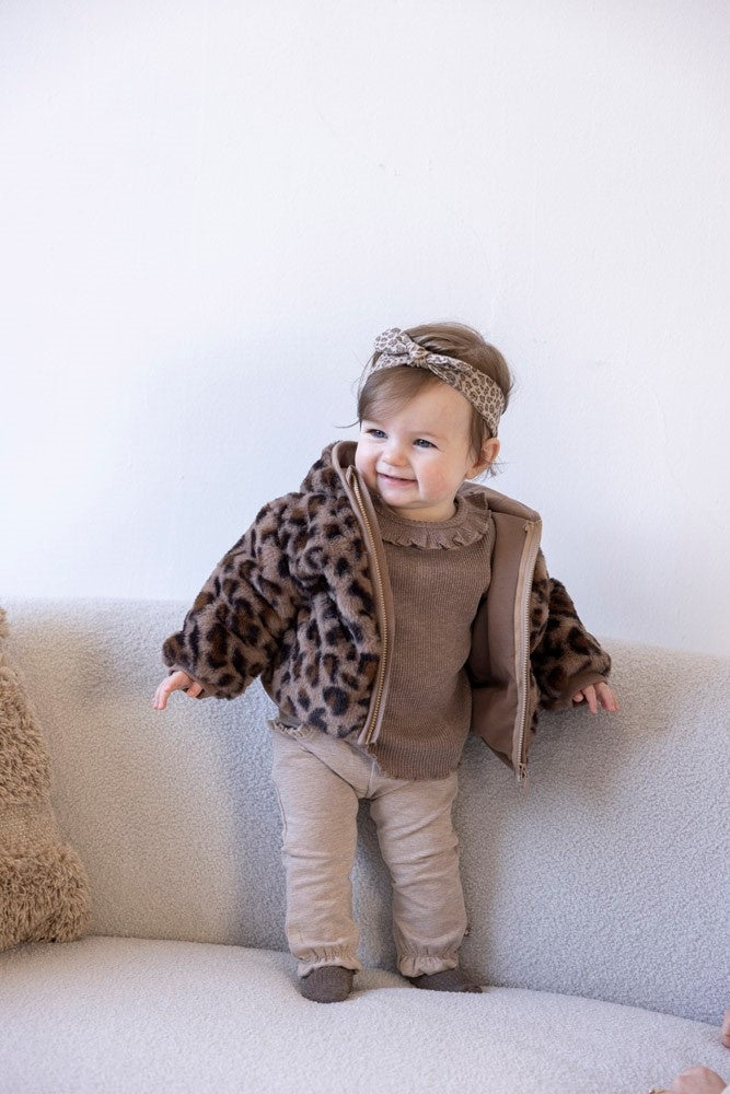 Teddy jasje met capuchon Taupe - Better Together