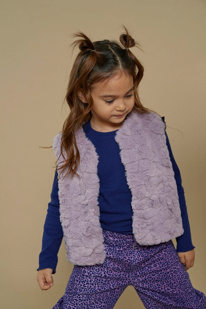 Omkeerbaar teddy gilet l.Lila - Wild Soul
