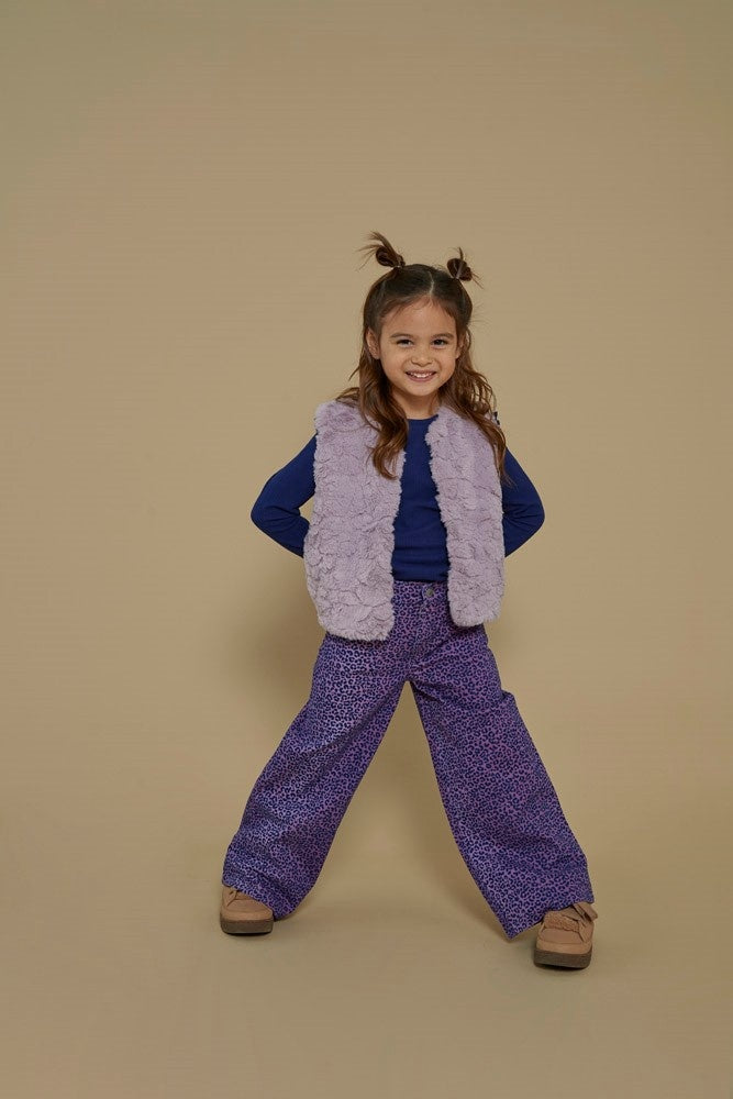 Omkeerbaar teddy gilet l.Lila - Wild Soul