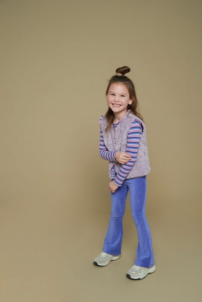 Flared broek velours rib Lavendel - Wild Soul