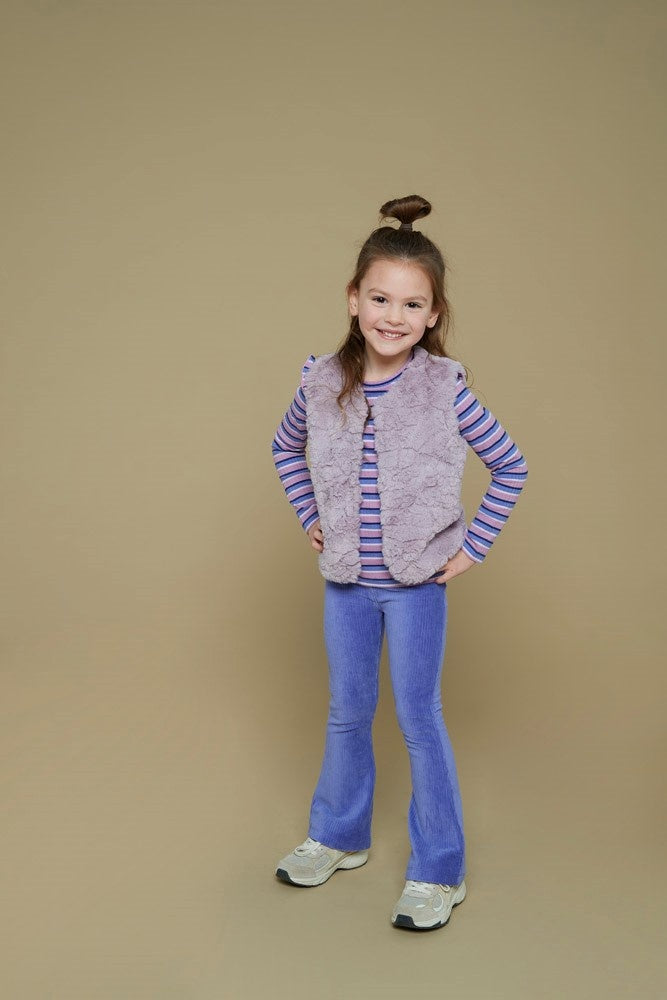 Flared broek velours rib Lavendel - Wild Soul
