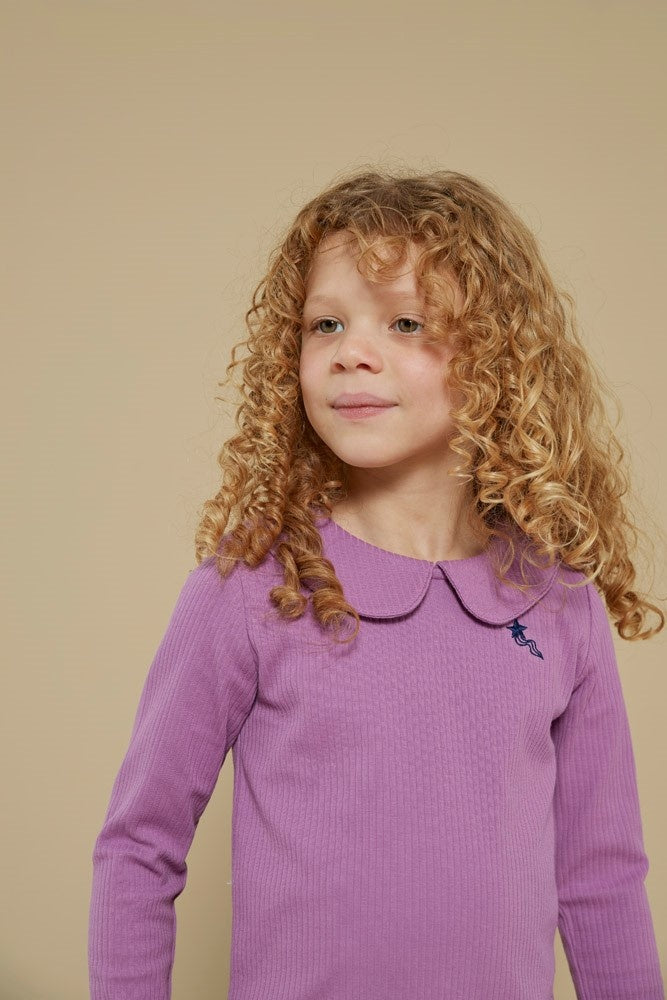 Longsleeve rib Violet - Wild Soul