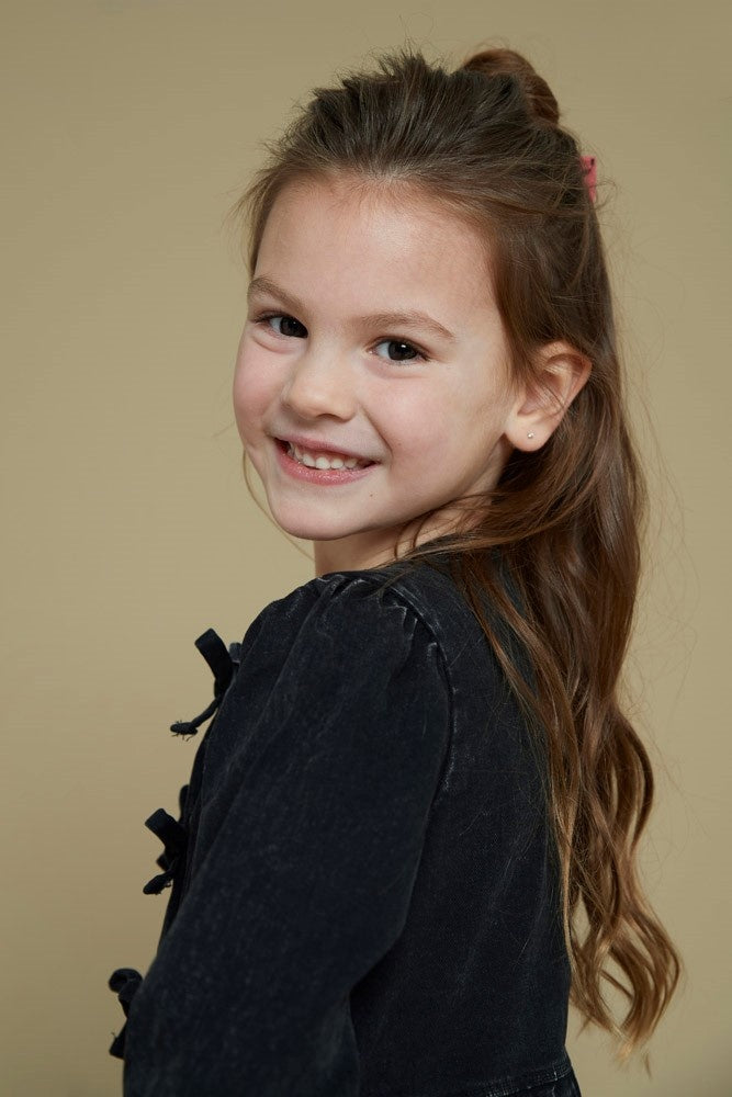 Jurk denim look Black Denim - Queen Of Hearts