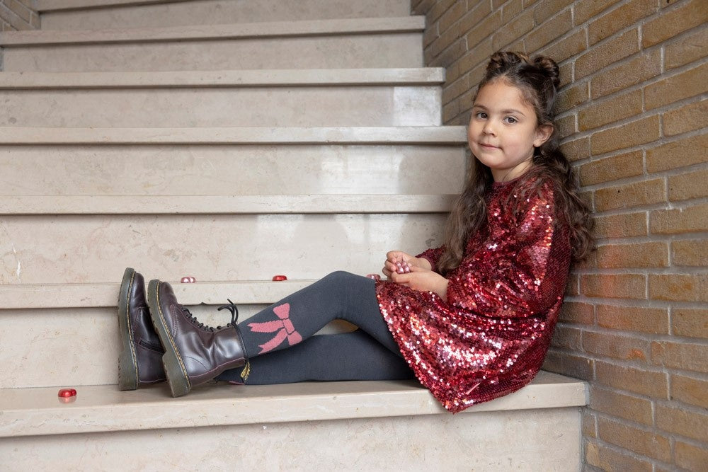 Pailetten jurk Bordeaux - Queen Of Hearts