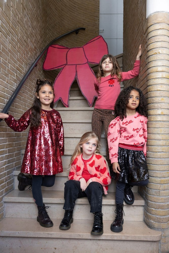 Pailetten jurk Bordeaux - Queen Of Hearts