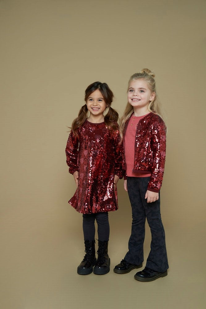 Pailetten jurk Bordeaux - Queen Of Hearts