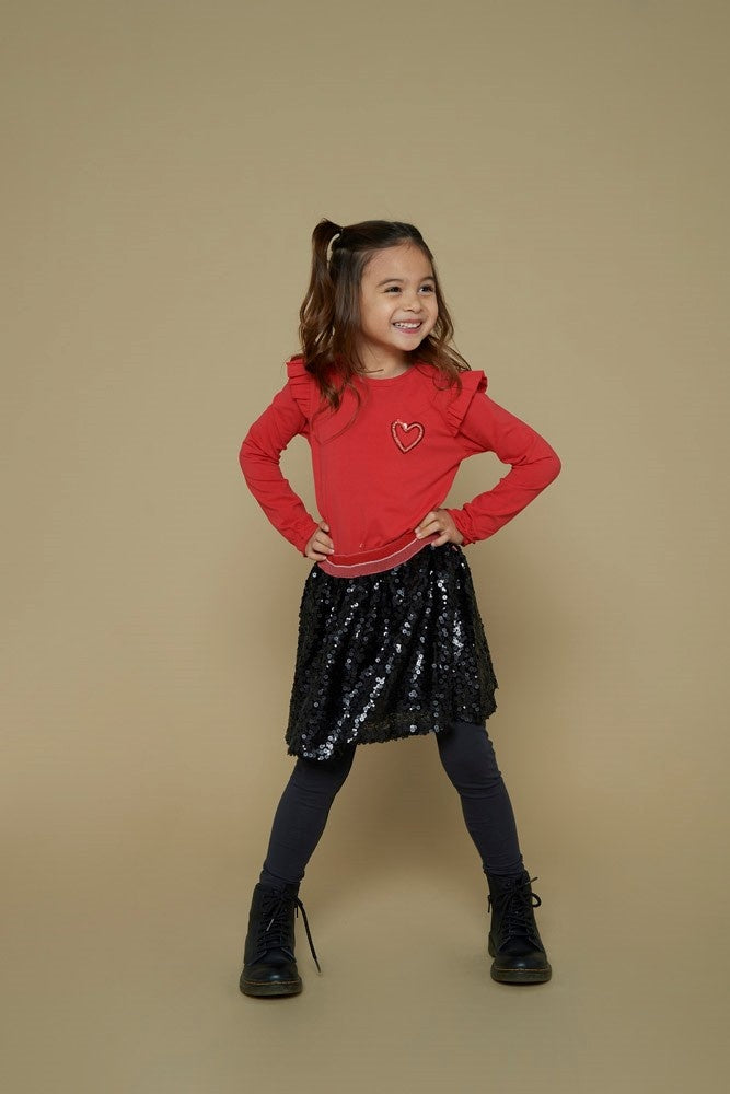 Legging Antraciet - Queen Of Hearts