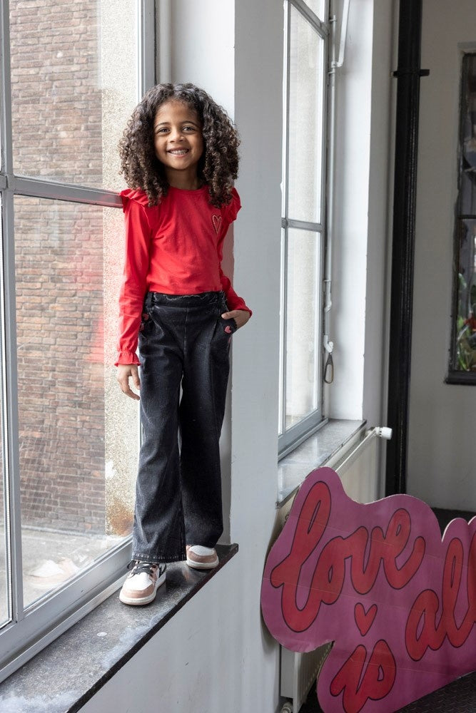 Culotte denim look Antraciet - Queen Of Hearts