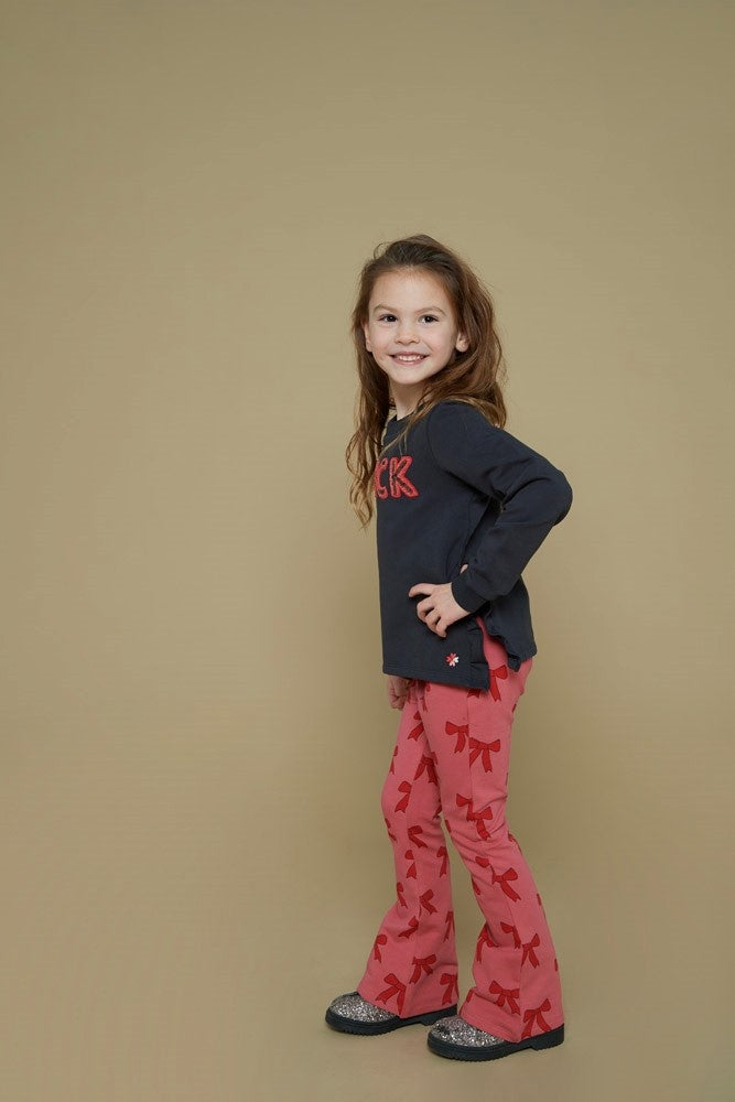 Flared broek Roze - Queen Of Hearts