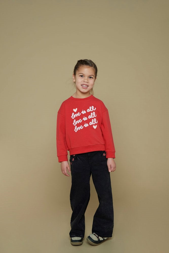 Sweater Rood - Queen Of Hearts