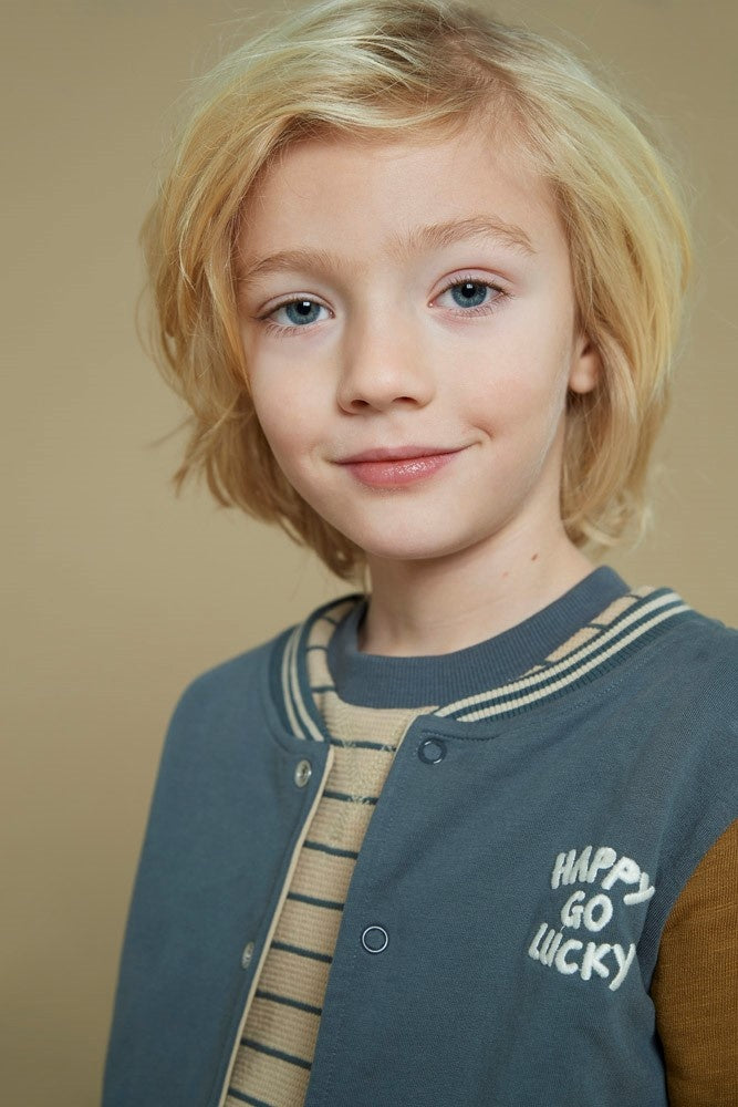 Longsleeve streep wafelstructuur Zand - Couch Club