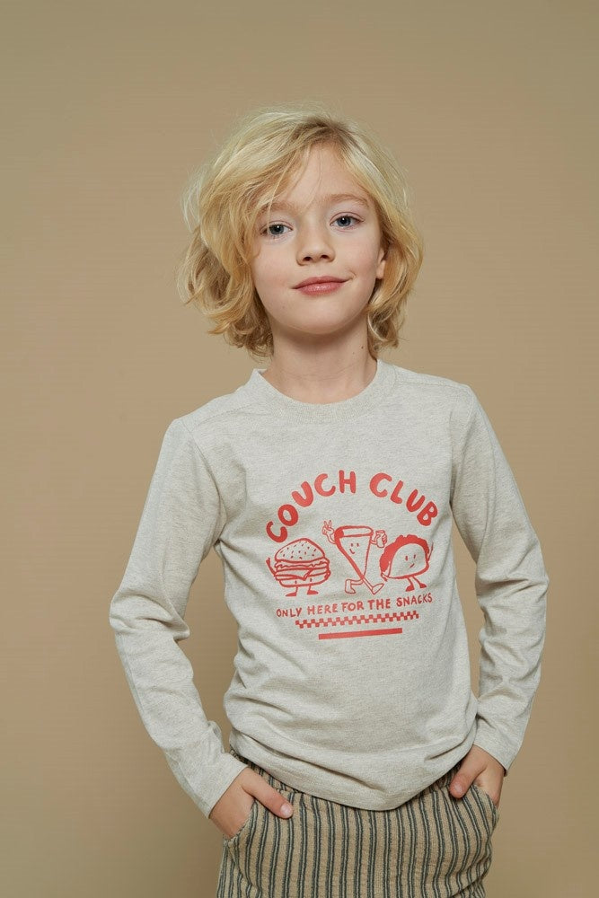 Longsleeve Offwhite melange - Couch Club