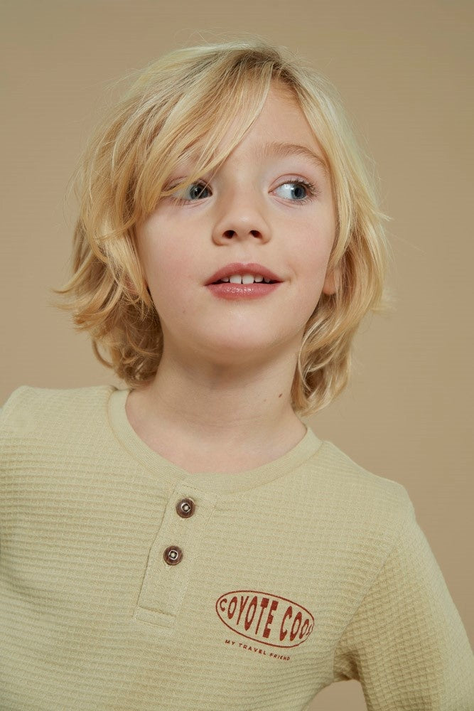 Longsleeve wafelstructuur Kit - Chasing Trails