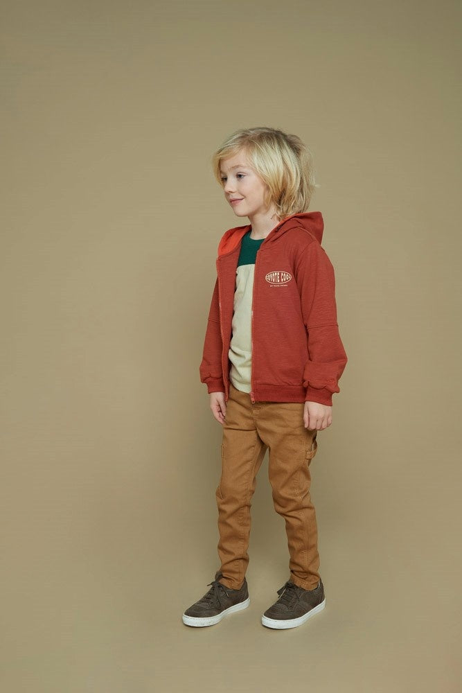 Sweatvest met capuchon Roest - Chasing Trails