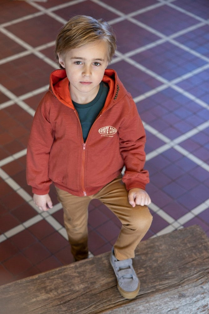 Sweatvest met capuchon Roest - Chasing Trails