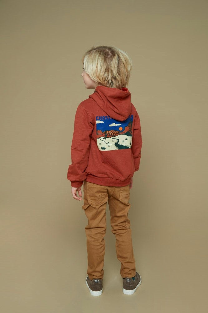 Sweatvest met capuchon Roest - Chasing Trails