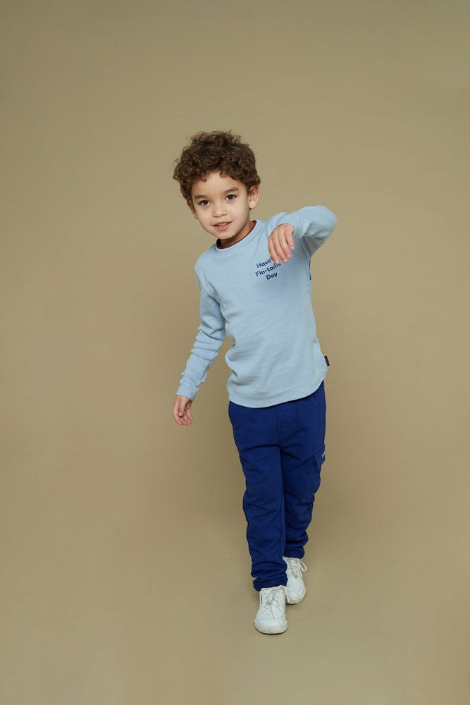 Longsleeve Blauw - Waves and Whales