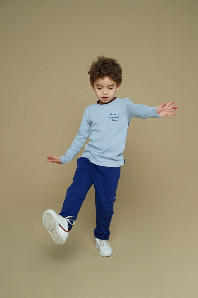 Longsleeve Blauw - Waves and Whales