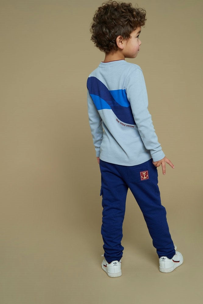 Longsleeve Blauw - Waves and Whales