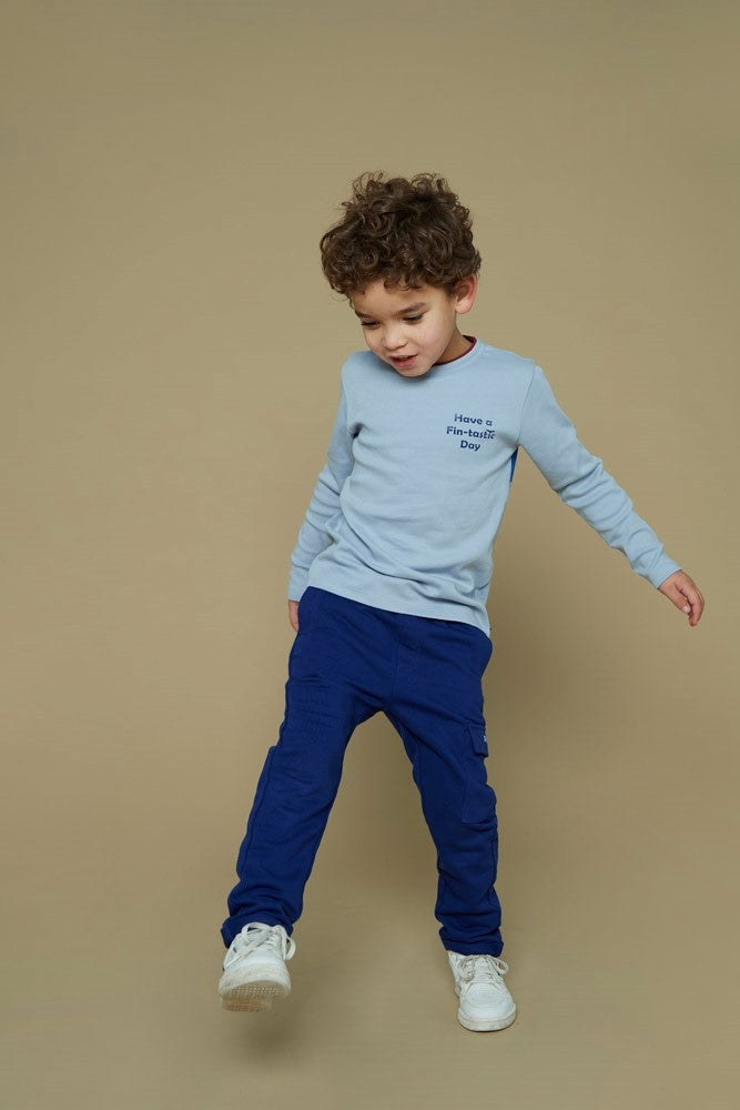 Longsleeve Blauw - Waves and Whales