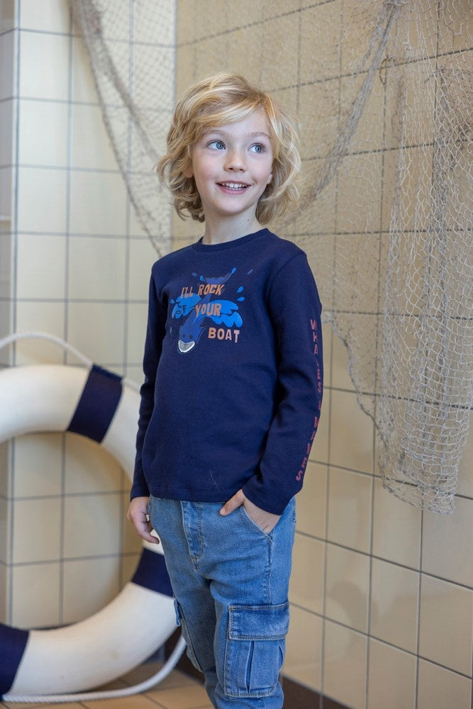 Longsleeve Marine - Waves and Whales