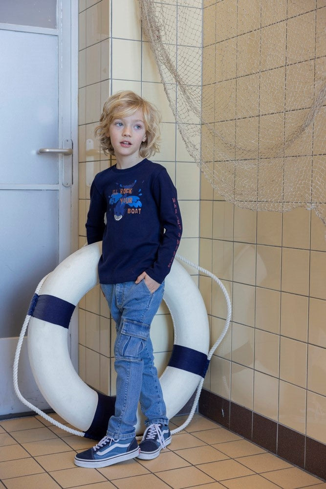 Cargo broek denim m.Blauw denim - Winter Denims