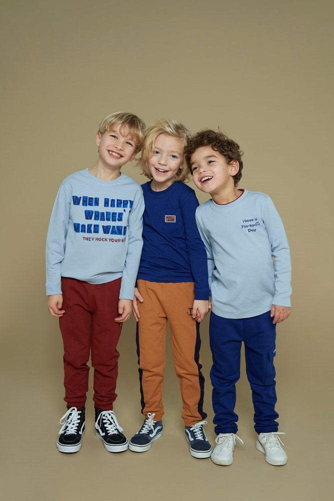 Longsleeve Blauw - Waves and Whales